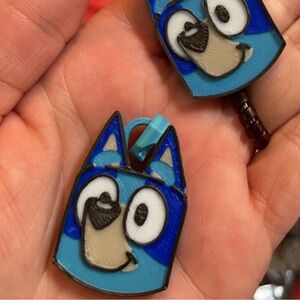 2PC Bluey Charms-Handpainted-3D Printed